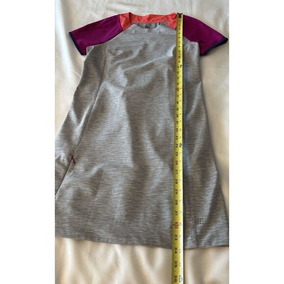 TITLE NINE Sensitive Performance Short Sleeve Dress Small Gray Colorblock - Picture 10 of 12